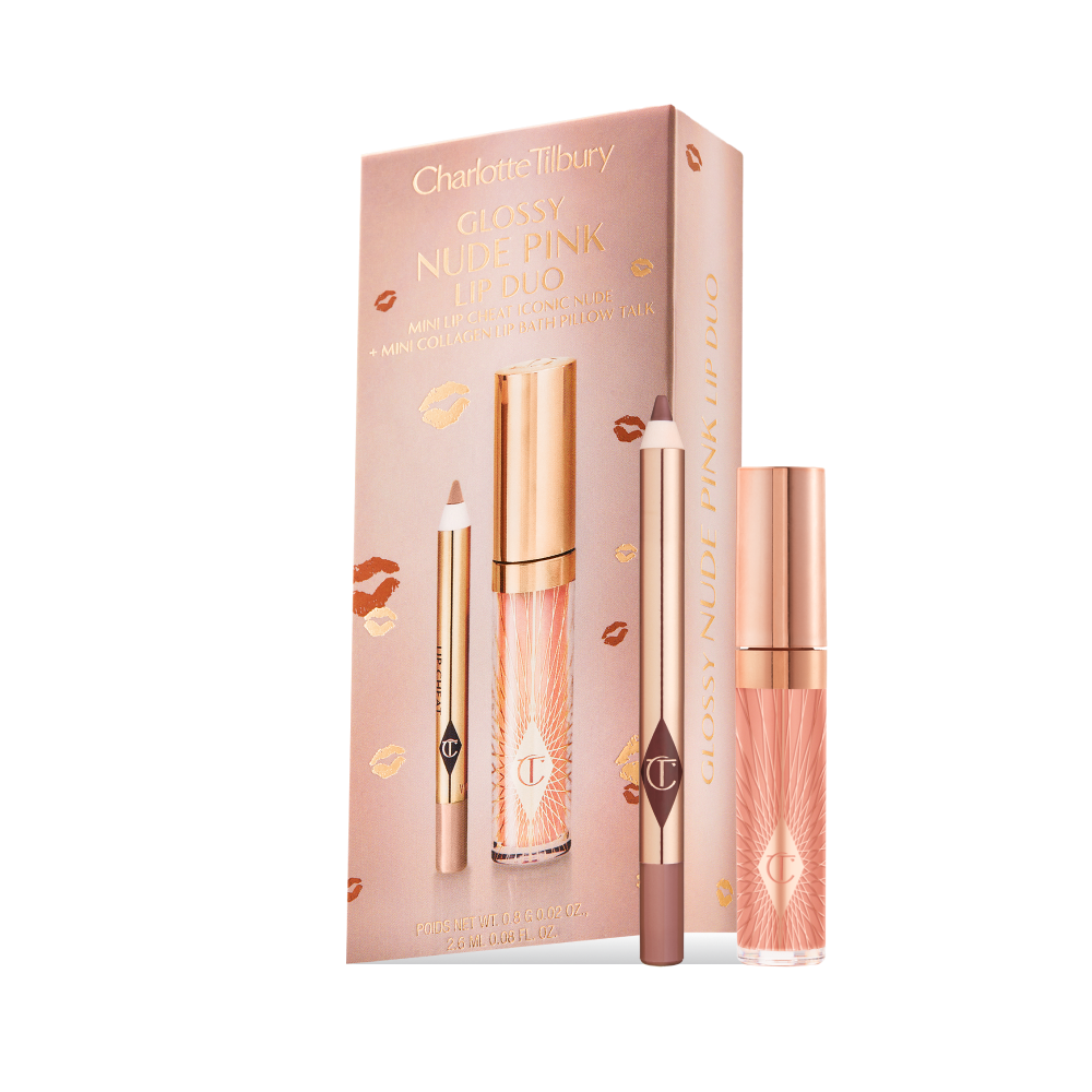 GLOSSY LIP DUO - NUDE PINK