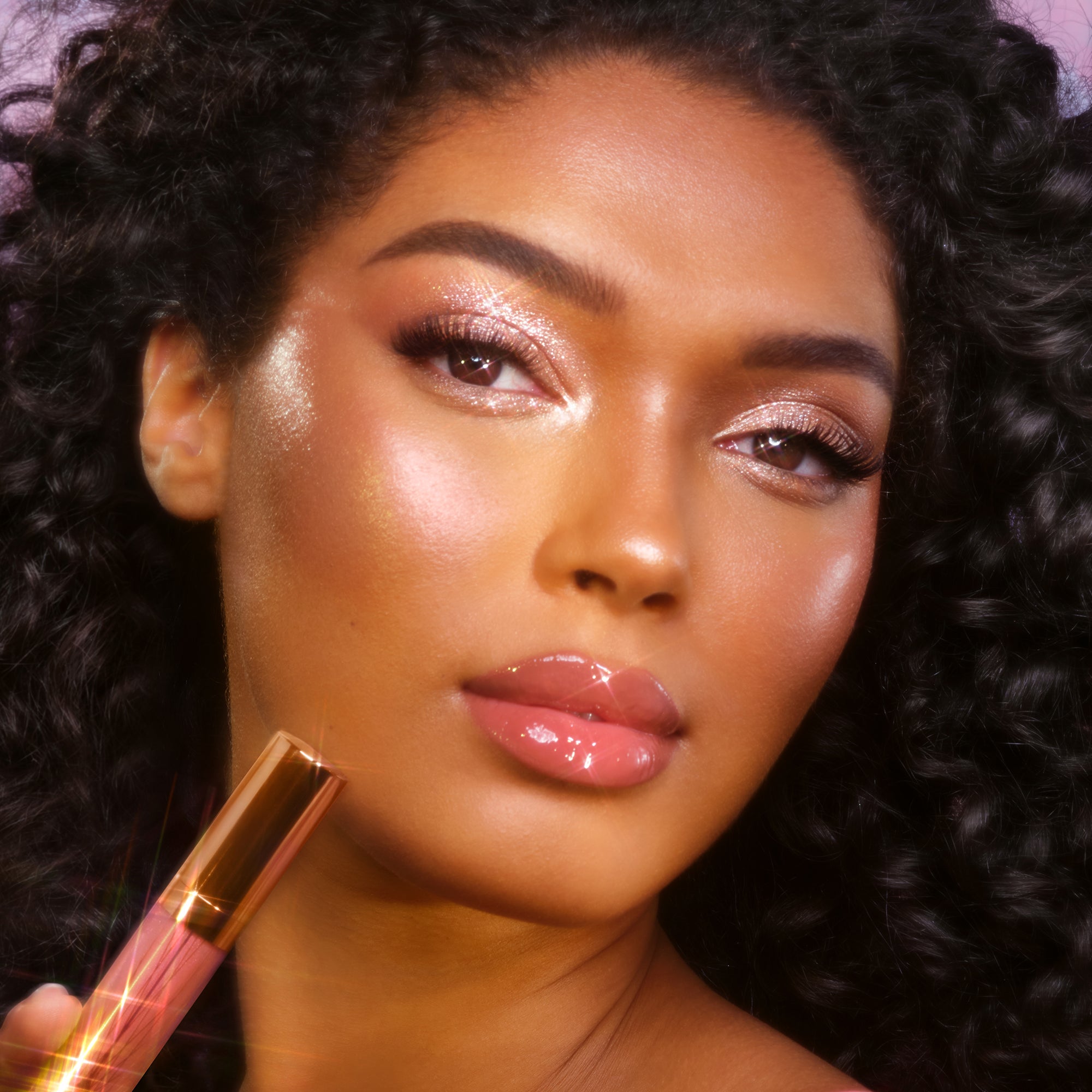 GLOSSY LIP DUO - NUDE PINK - View 6