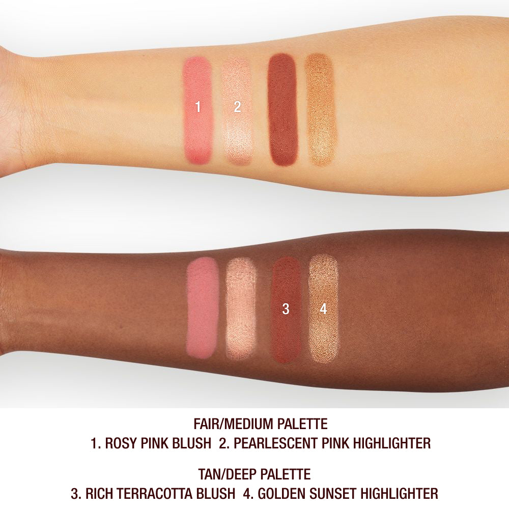 HOLLYWOOD BLUSH & GLOW GLIDE PALETTE - LIGHT TO MEDIUM - View 6