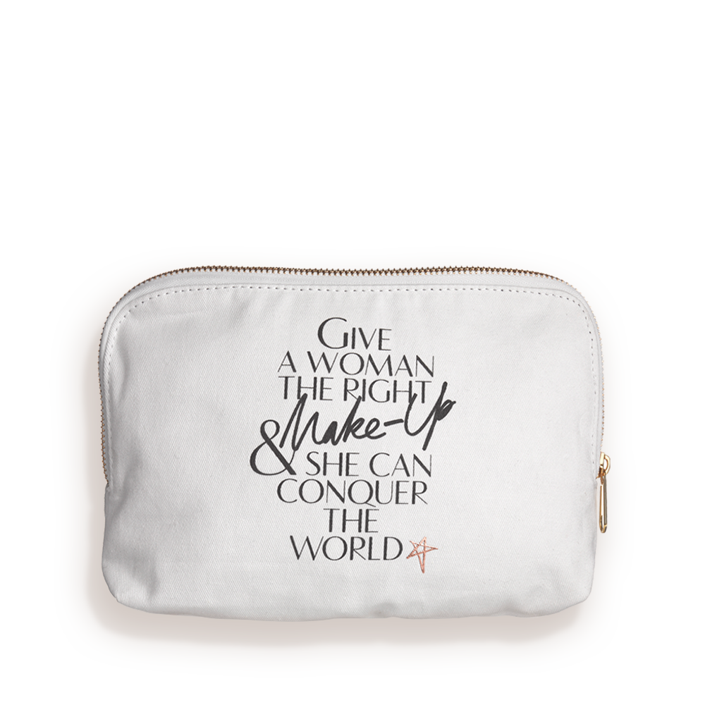 1ST EDITION MAKEUP BAG - LIP PRINT CANVAS MAKEUP BAG - View 2