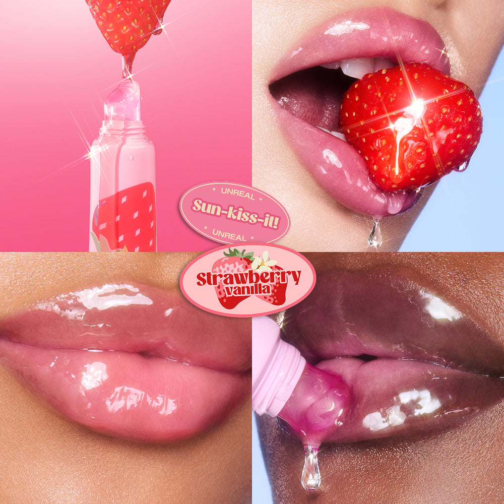 UNREAL LIPS HEALTHY GLOW NECTAR OIL - JUICYLICIOUS STRAWBERRY VANILLA - View 3