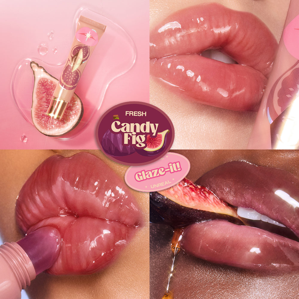 UNREAL LIPS HEALTHY GLOW NECTAR OIL - JUICYLICIOUS CANDY FIG - View 3